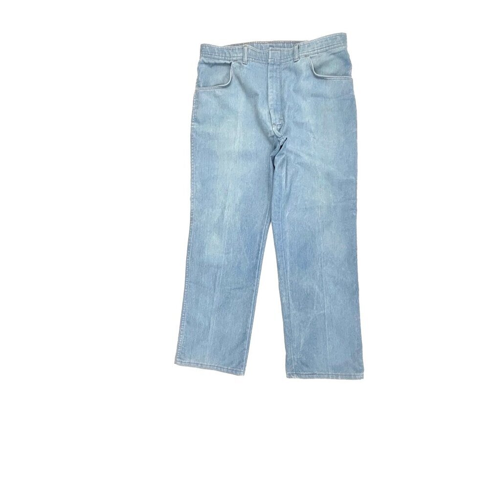 Wrangler Straight Leg Men's size 34x29 Light Wash Blue Denim jeans
